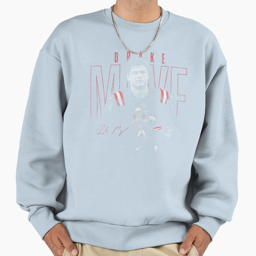 Drake Maye Patriots Sweatshirt - Minimalist Print Men Women - T-Shirt, Sweatshirt, Hoodie