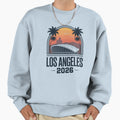 Los Angeles 2026 Palm Tree Sunset V15 T-Shirt - Novelty Apparel Unisex - T-Shirt, Sweatshirt, Hoodie