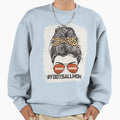 Bleached Football Mom Messy Bun Sweatshirt - Novelty Apparel Men Women - T-Shirt, Sweatshirt, Hoodie