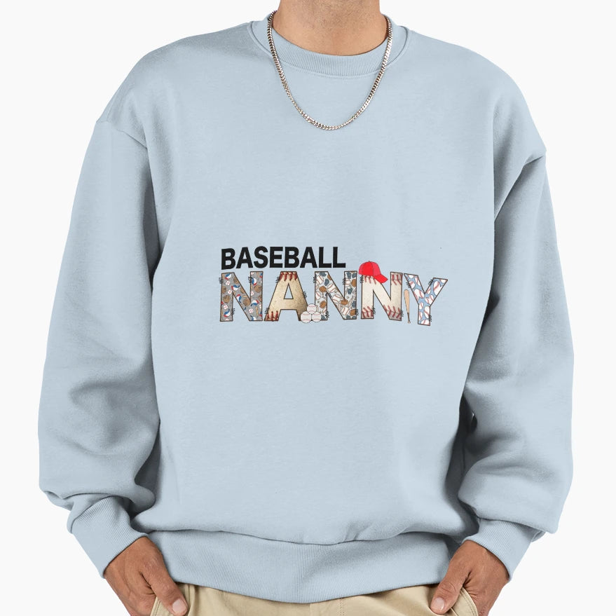 Baseball Nanny Sweatshirt - Unique Graphic Unisex - T-Shirt, Sweatshirt, Hoodie