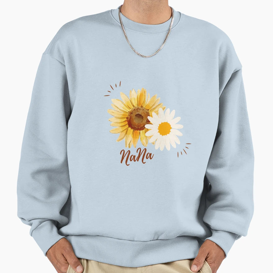 Nana Flowers Sweatshirt - Trendy Graphic for Adults - T-Shirt, Sweatshirt, Hoodie