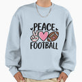 Peace Love Football Mom Teen Sweatshirt - Aesthetic Graphic for Adults - T-Shirt, Sweatshirt, Hoodie