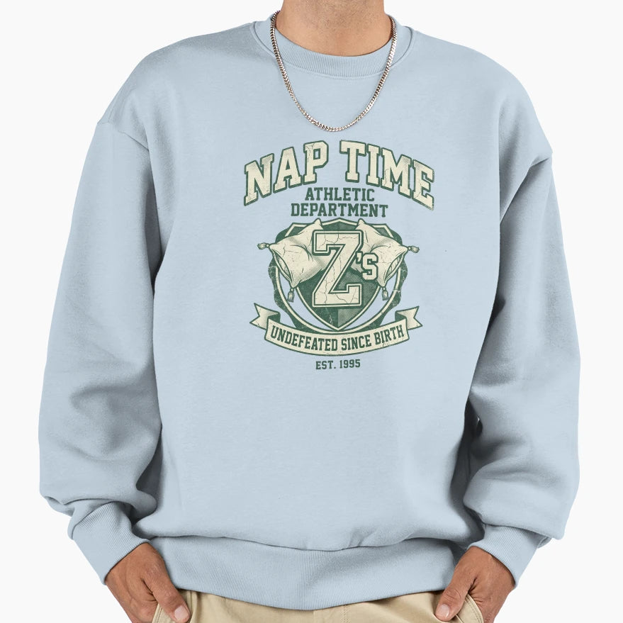 Nap Time Athletic Department Funny Sweatshirt - Trendy Graphic for Adults - T-Shirt, Sweatshirt, Hoodie