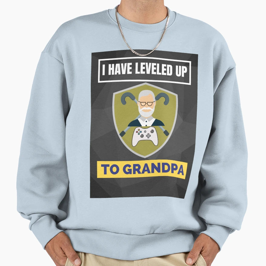 I Have Leveled Up To Grandpa Funny T-Shirt - Custom Art Print for Adults - T-Shirt, Sweatshirt, Hoodie