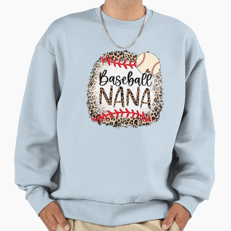 Baseball Nana Grandma Mothers Sweatshirt - Casual Everyday Wear Men Women - T-Shirt, Sweatshirt, Hoodie
