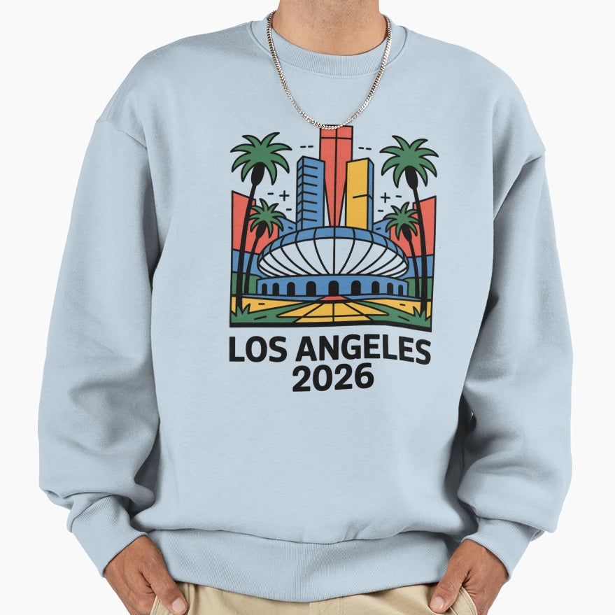Los Angeles 2026 Palm Tree Sunset V20 T-Shirt - Custom Art Print for Adults - T-Shirt, Sweatshirt, Hoodie
