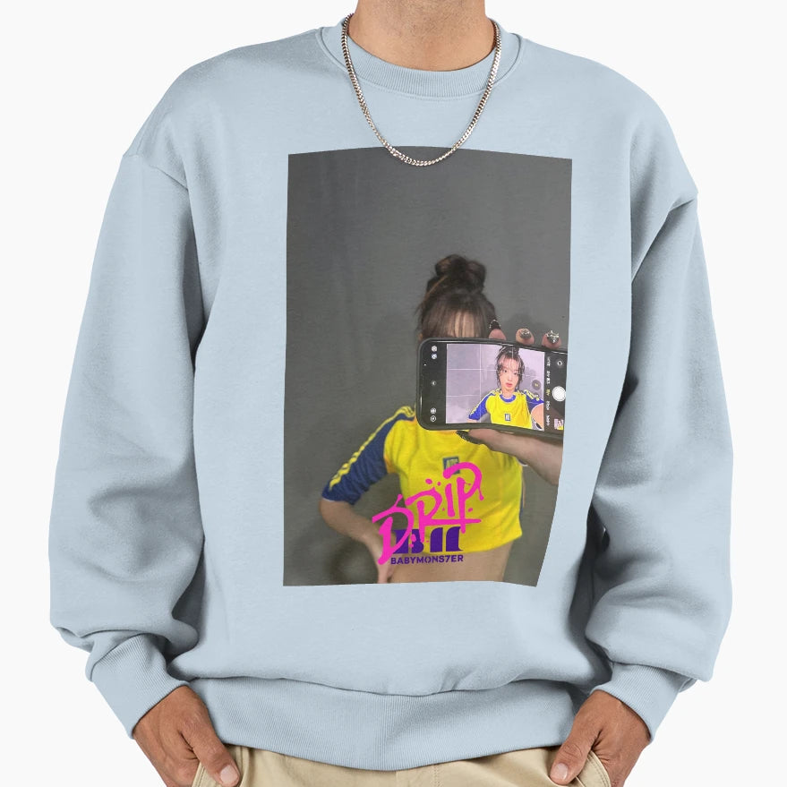 Babymonster Drip Clik Clak Sweatshirt - Aesthetic Graphic for Adults - T-Shirt, Sweatshirt, Hoodie