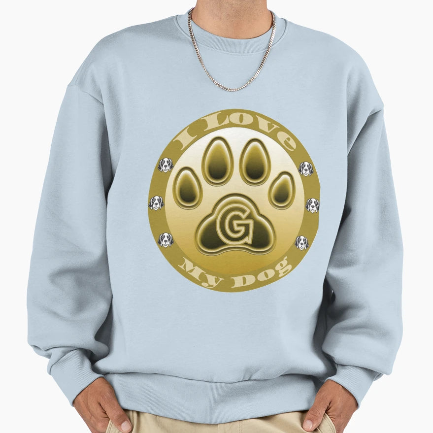 Love Dog G Sweatshirt - Trendy Graphic Unisex - T-Shirt, Sweatshirt, Hoodie
