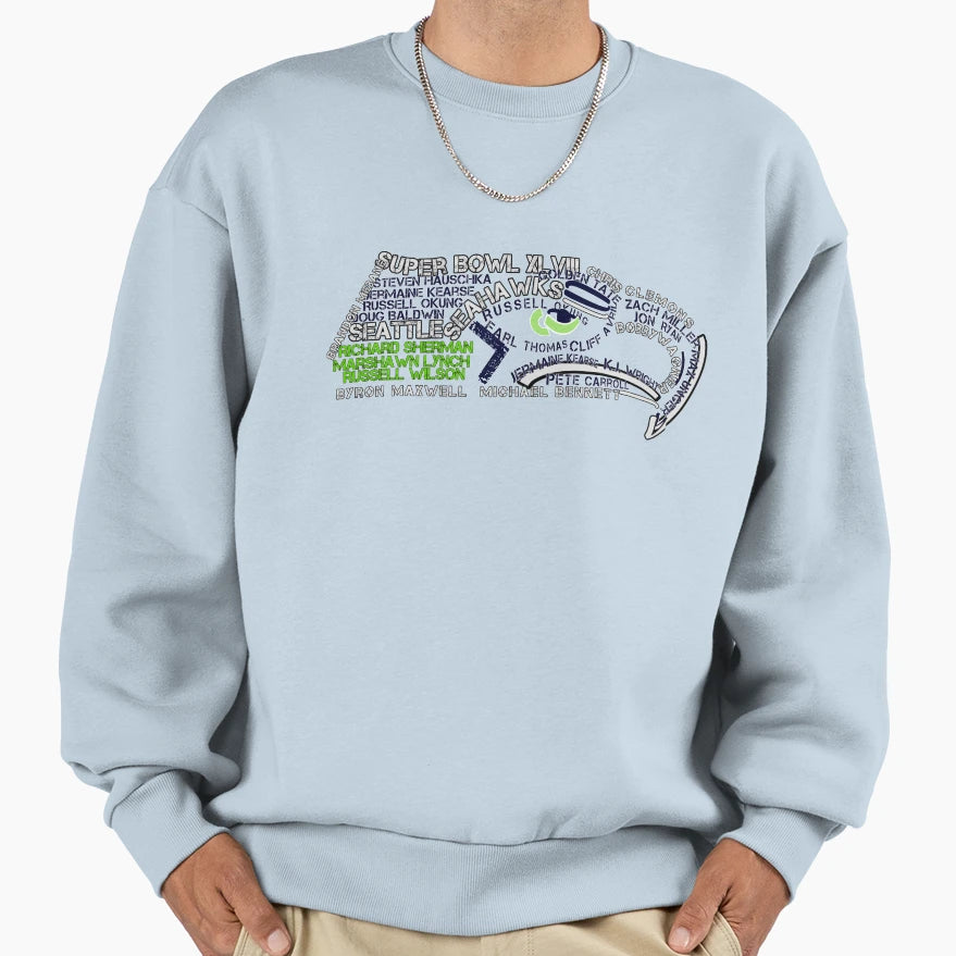 Spirit Seahawk Written Victory Sweatshirt - Graphic Print Unisex - T-Shirt, Sweatshirt, Hoodie