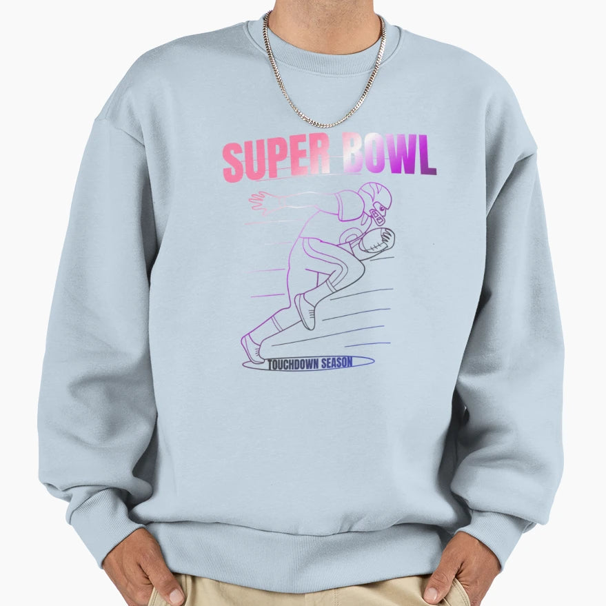 Super Bowl Touchdown Season Sweatshirt - Minimalist Print Men Women - T-Shirt, Sweatshirt, Hoodie
