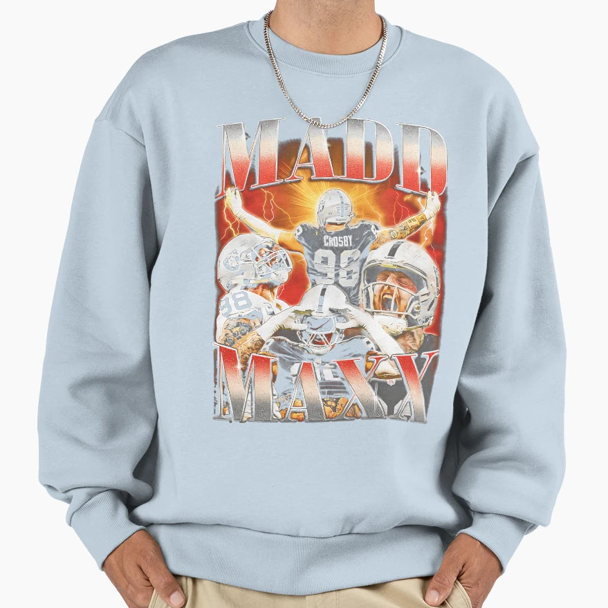 Minimalist 90S Madd Ma Xx Sweatshirt - Fun Novelty Design for Adults - T-Shirt, Sweatshirt, Hoodie