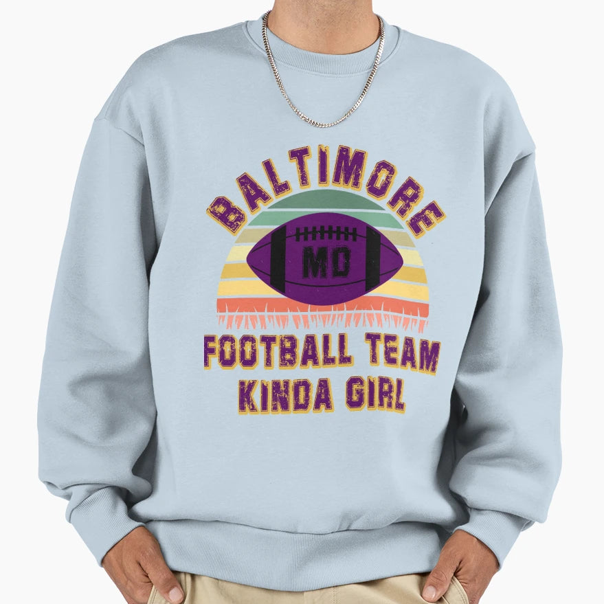 Baltimore Ravens Football Sweatshirt - Casual Everyday Wear for Adults - T-Shirt, Sweatshirt, Hoodie
