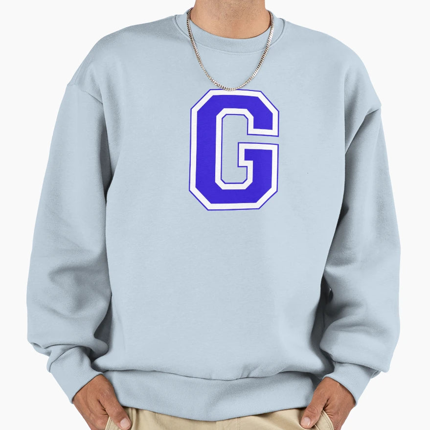 Varsity Letter G Sweatshirt - Novelty Apparel for Adults - T-Shirt, Sweatshirt, Hoodie