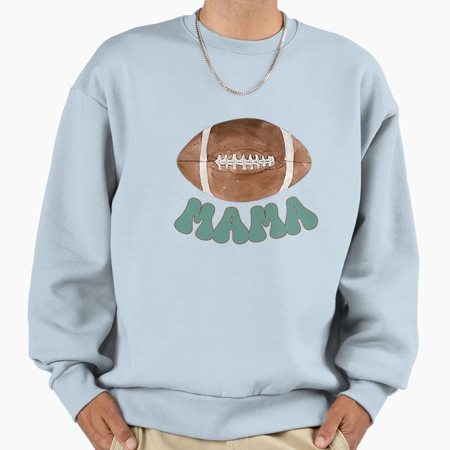 Mama 1 Year Old Football Birthday Sweatshirt - Trendy Graphic for Adults - T-Shirt, Sweatshirt, Hoodie