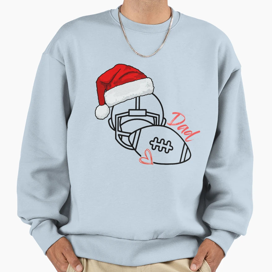 Santa Rugby Dad Sports Father Gift Sweatshirt - Streetwear Style for Adults - T-Shirt, Sweatshirt, Hoodie