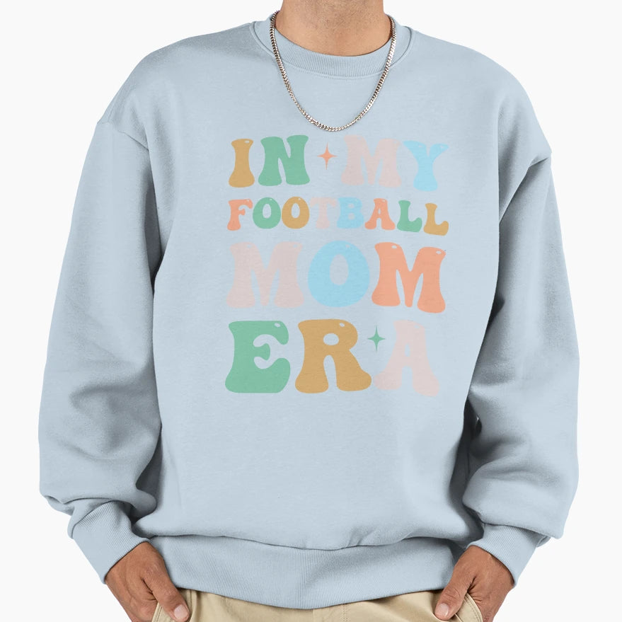 My Football Mom Era Groovy Sweatshirt - Aesthetic Graphic for Adults - T-Shirt, Sweatshirt, Hoodie