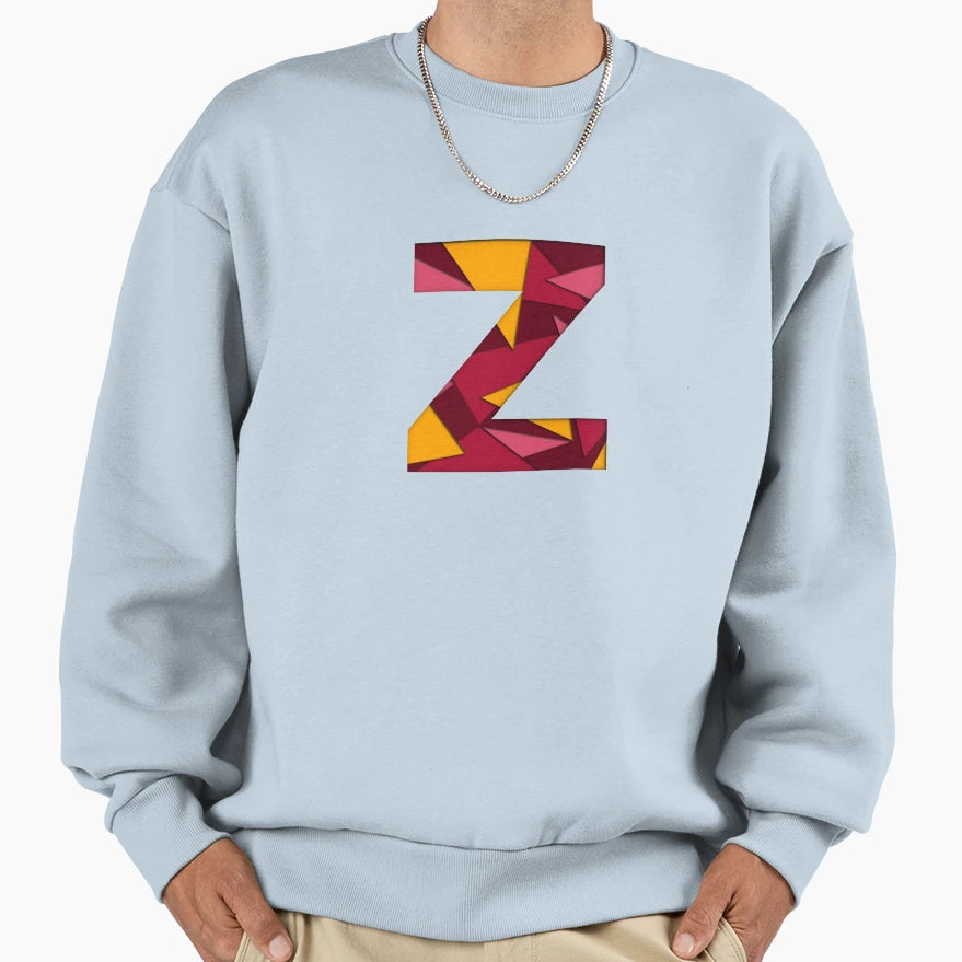 Z Letter Monogram Sweatshirt - Casual Everyday Wear Unisex - T-Shirt, Sweatshirt, Hoodie