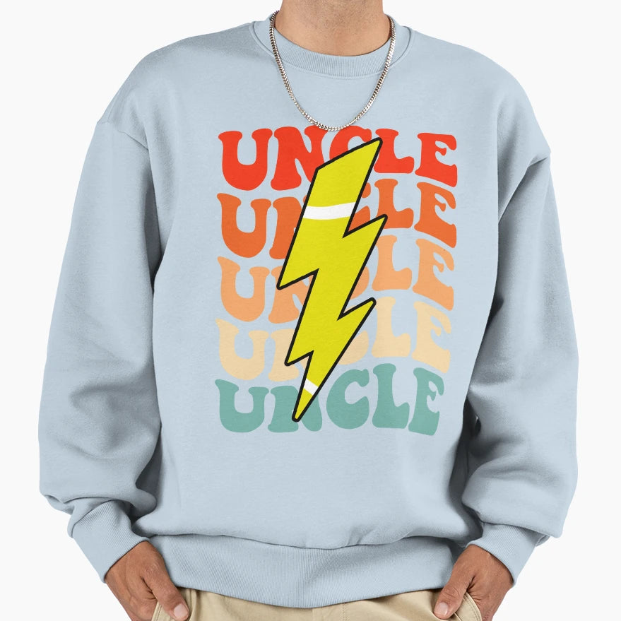 Tennis Uncle Groovy Lightning Sweatshirt - Casual Everyday Wear for Adults - T-Shirt, Sweatshirt, Hoodie