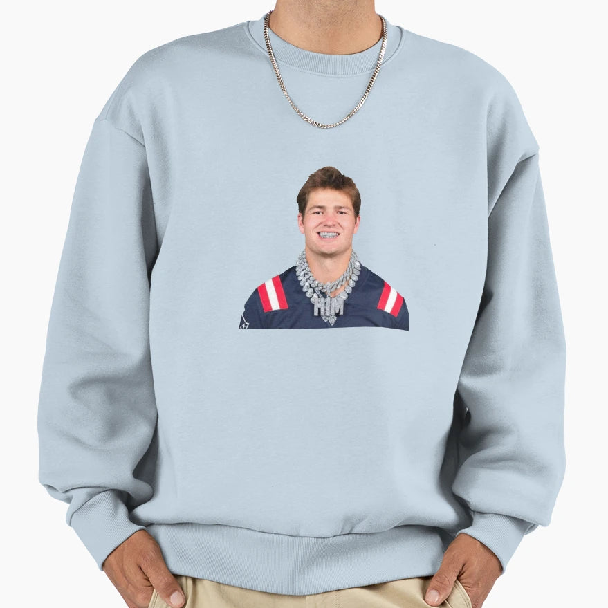 Iced Out Drake Maye Sweatshirt - Trendy Graphic for Adults - T-Shirt, Sweatshirt, Hoodie