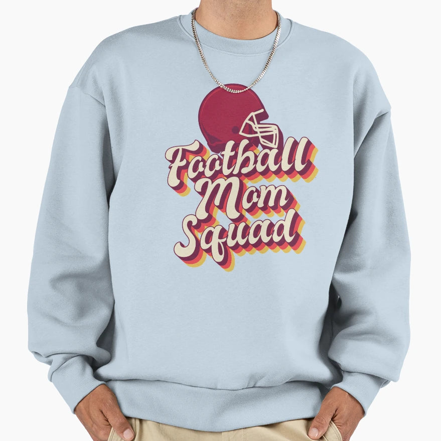 Football Mom Squad American Sweatshirt - Unique Graphic for Adults - T-Shirt, Sweatshirt, Hoodie