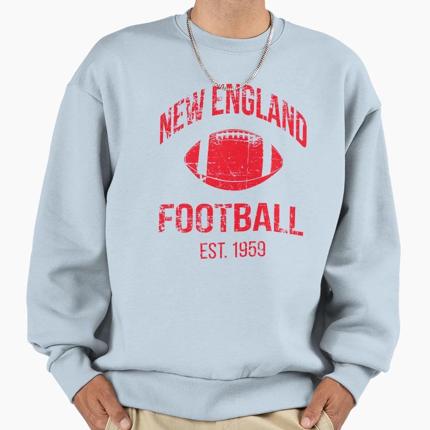 New England Football Team Sweatshirt - Graphic Print for Adults - T-Shirt, Sweatshirt, Hoodie