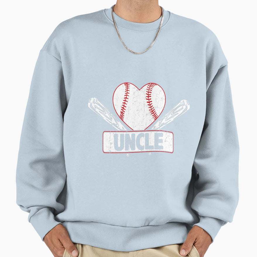 Baseball Uncle Matching Family Sweatshirt - Casual Everyday Wear Unisex - T-Shirt, Sweatshirt, Hoodie