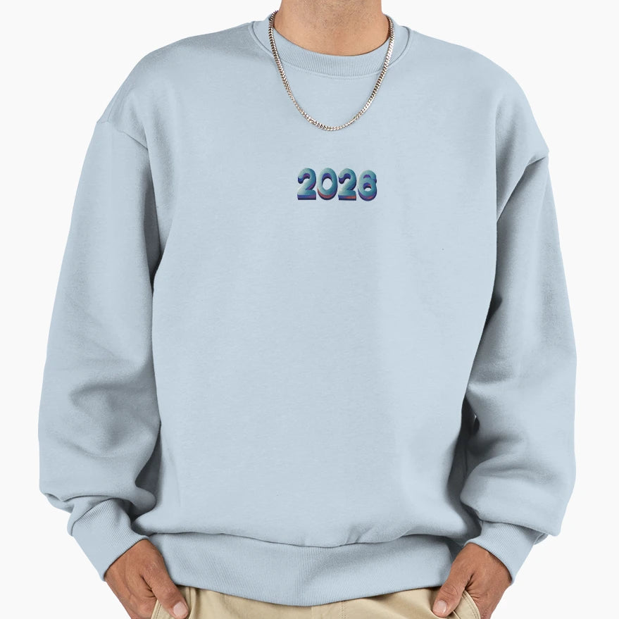 2026 Happy New Year Sweatshirt - Aesthetic Graphic for Adults - T-Shirt, Sweatshirt, Hoodie