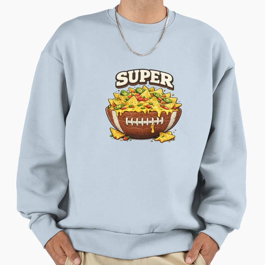 Super Nacho Football Bowl Sweatshirt - Trendy Graphic Men Women - T-Shirt, Sweatshirt, Hoodie