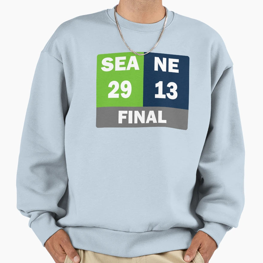 Super Bowl 2026 Final Score Sweatshirt - Unique Graphic for Adults - T-Shirt, Sweatshirt, Hoodie
