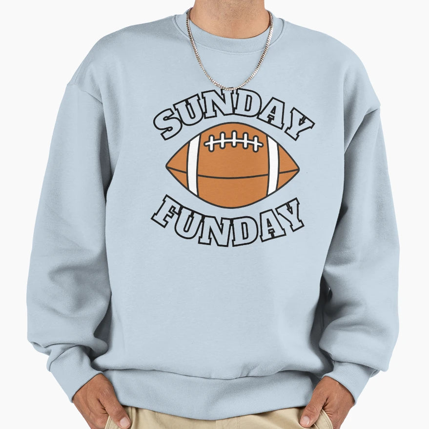 Sunday Funday Football Sweatshirt - Novelty Apparel for Adults - T-Shirt, Sweatshirt, Hoodie