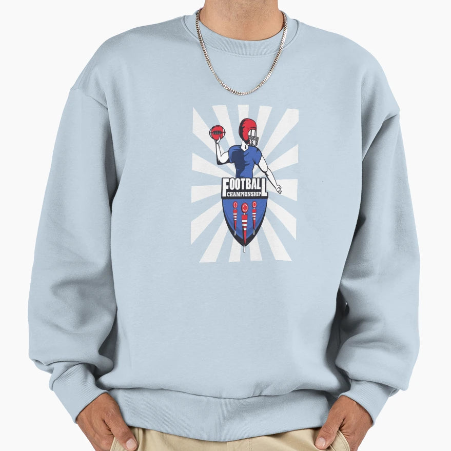 Quarterback Sweatshirt - Graphic Print for Adults - T-Shirt, Sweatshirt, Hoodie