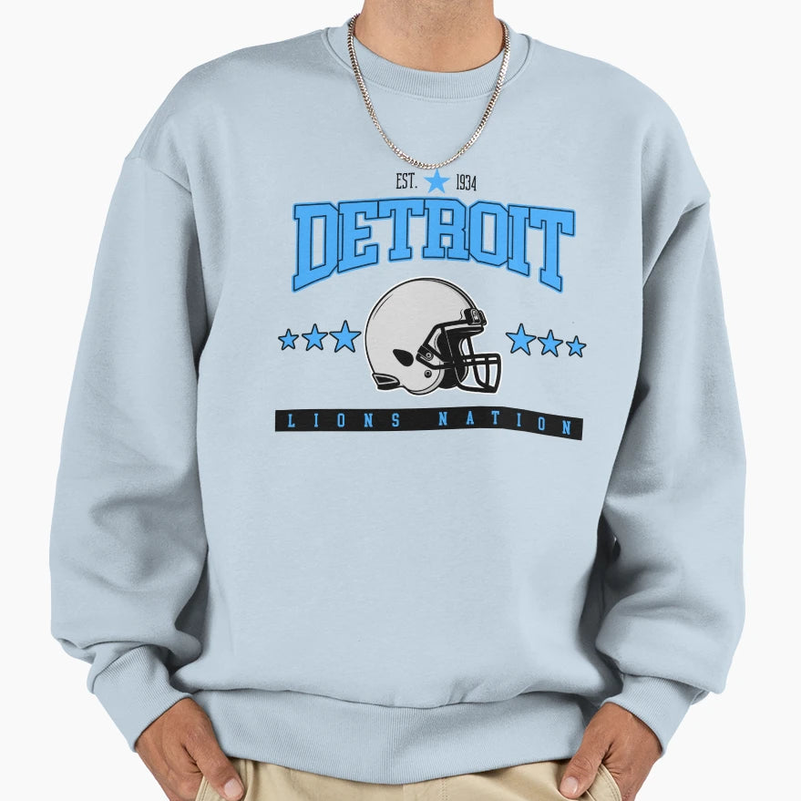 Detroit Lions Nation 1934 Lions T-Shirt - Custom Art Print for Adults - T-Shirt, Sweatshirt, Hoodie