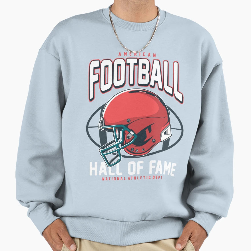 American Football Game Hall Fame Sweatshirt - Minimalist Print for Adults - T-Shirt, Sweatshirt, Hoodie