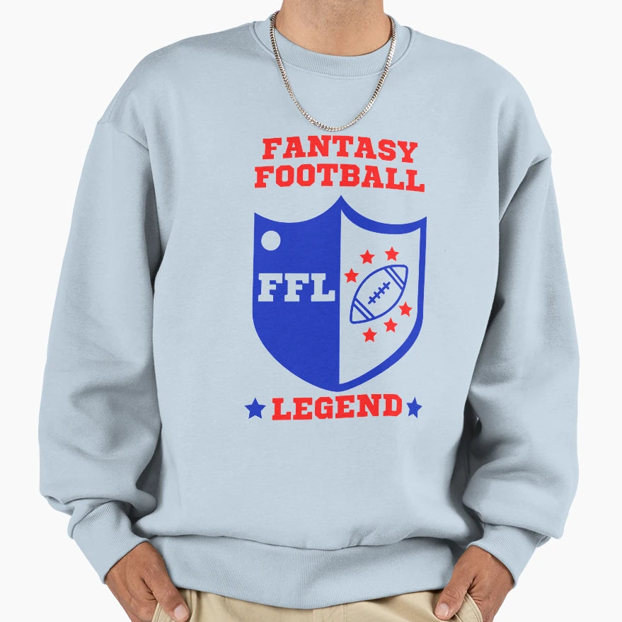 Fantasy Football Legend Red And Sweatshirt - Fun Novelty Design Men Women - T-Shirt, Sweatshirt, Hoodie