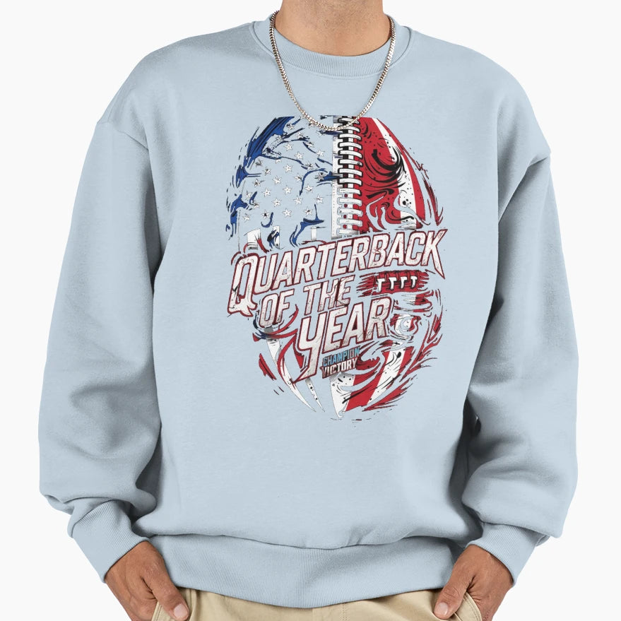 Quarterback Year Sweatshirt - Aesthetic Graphic for Adults - T-Shirt, Sweatshirt, Hoodie