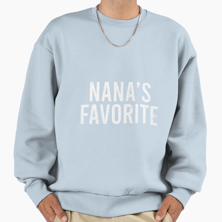 Nana Favorite Family Holiday Message Sweatshirt - Unique Graphic Men Women - T-Shirt, Sweatshirt, Hoodie