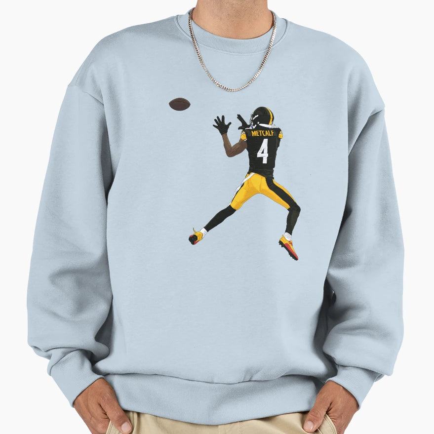 Dk Metcalf Leaping Catch Sweatshirt - Aesthetic Graphic Unisex - T-Shirt, Sweatshirt, Hoodie