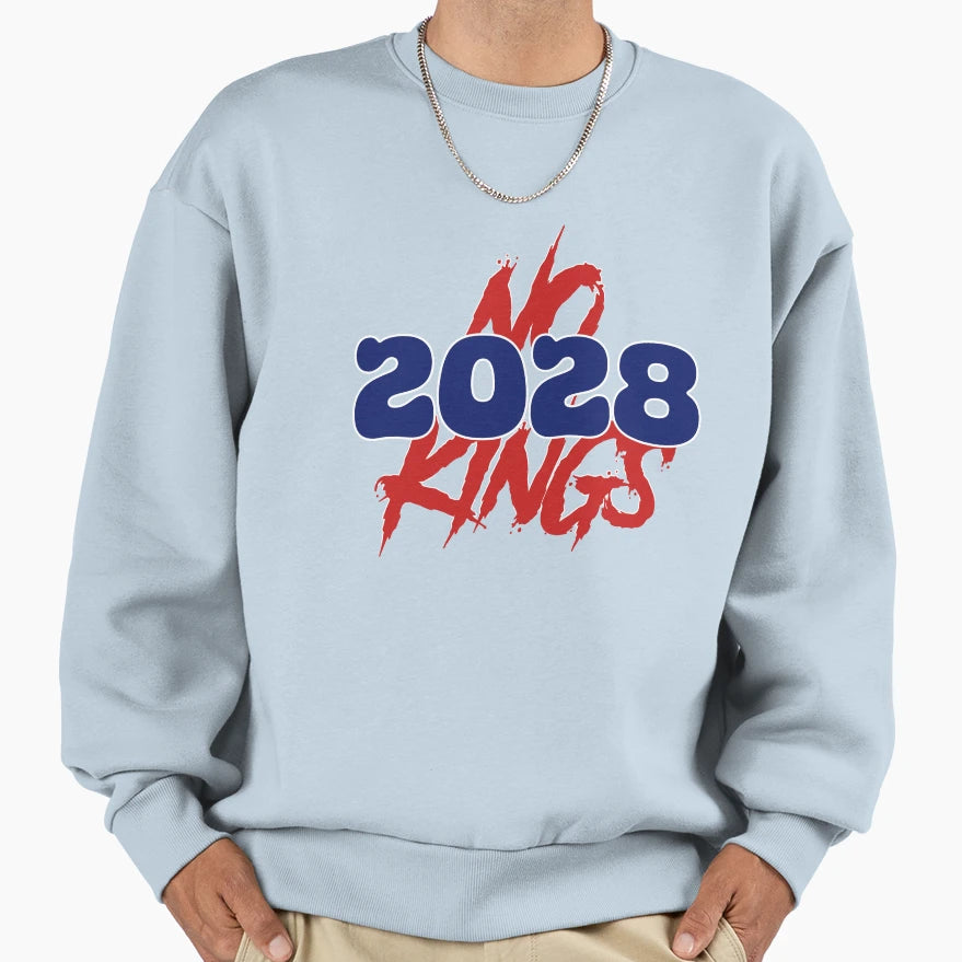 2028 No Kings Anti Establishment T-Shirt - Aesthetic Graphic Men Women - T-Shirt, Sweatshirt, Hoodie