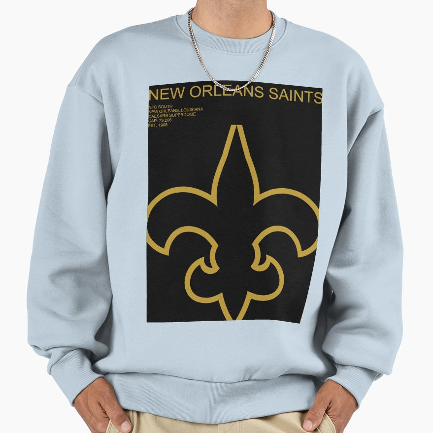 Saints Geometric Minimal Sweatshirt - Unique Graphic for Adults - T-Shirt, Sweatshirt, Hoodie