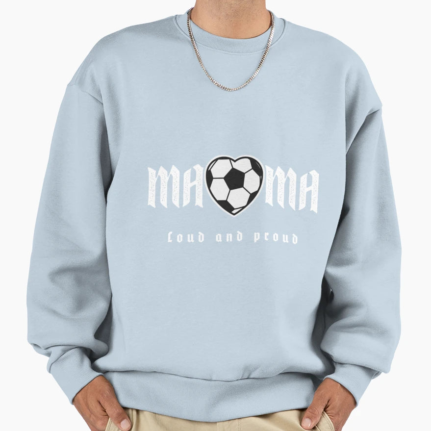 Mama Soccer Rock Font T-Shirt - Aesthetic Graphic Men Women - T-Shirt, Sweatshirt, Hoodie
