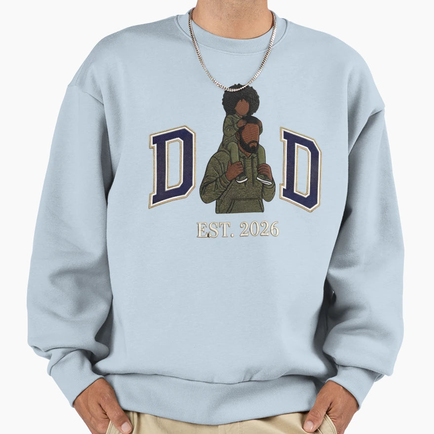 Black Dad Est 2026 Fathers Day Sweatshirt - Aesthetic Graphic Men Women - T-Shirt, Sweatshirt, Hoodie