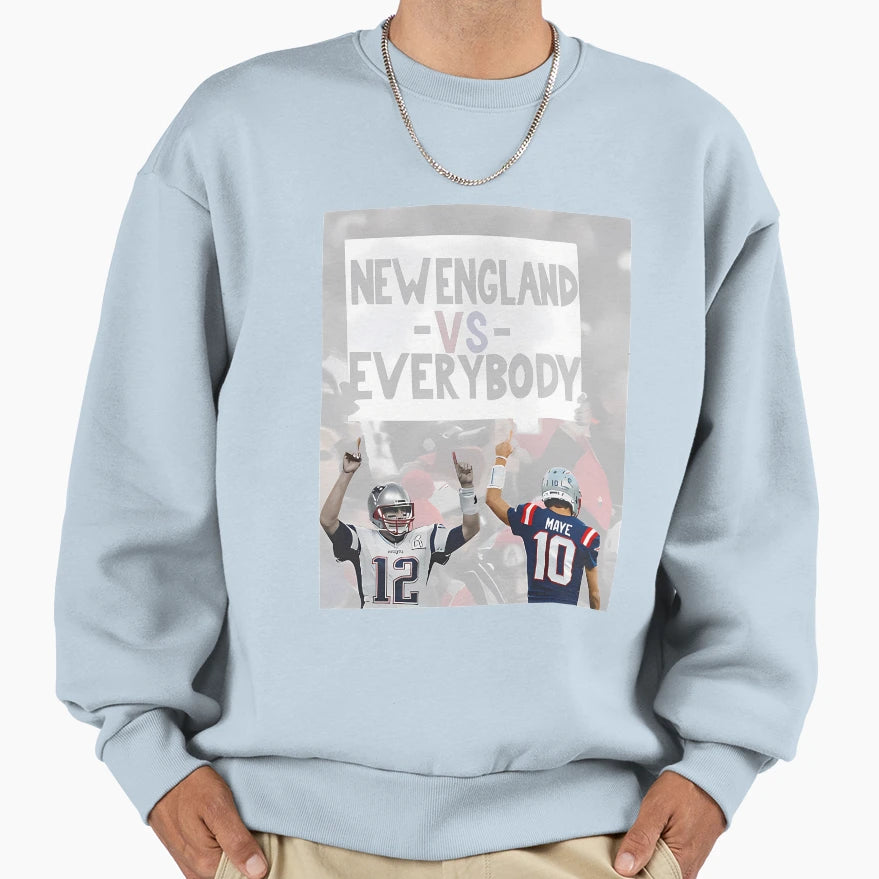 New England Vs Everybody Sweatshirt - Fun Novelty Design Men Women - T-Shirt, Sweatshirt, Hoodie