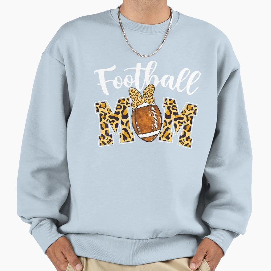 Leopard Football Mom Mothers Day Sweatshirt - Fun Novelty Design Unisex - T-Shirt, Sweatshirt, Hoodie