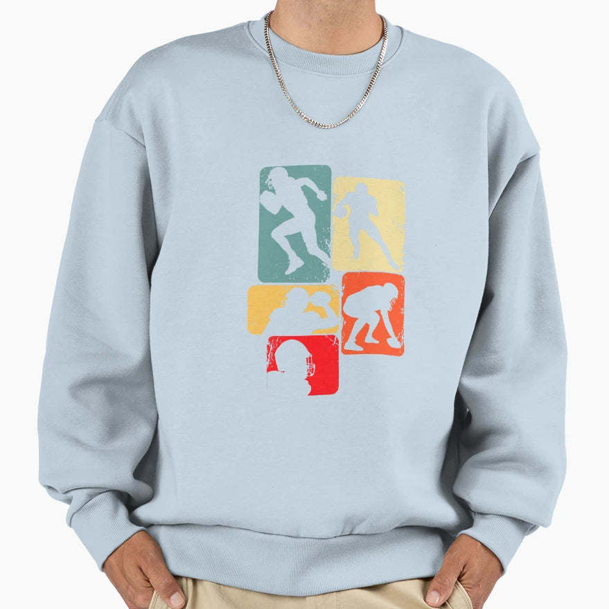 Football American Football Mens Sweatshirt - Graphic Print for Adults - T-Shirt, Sweatshirt, Hoodie