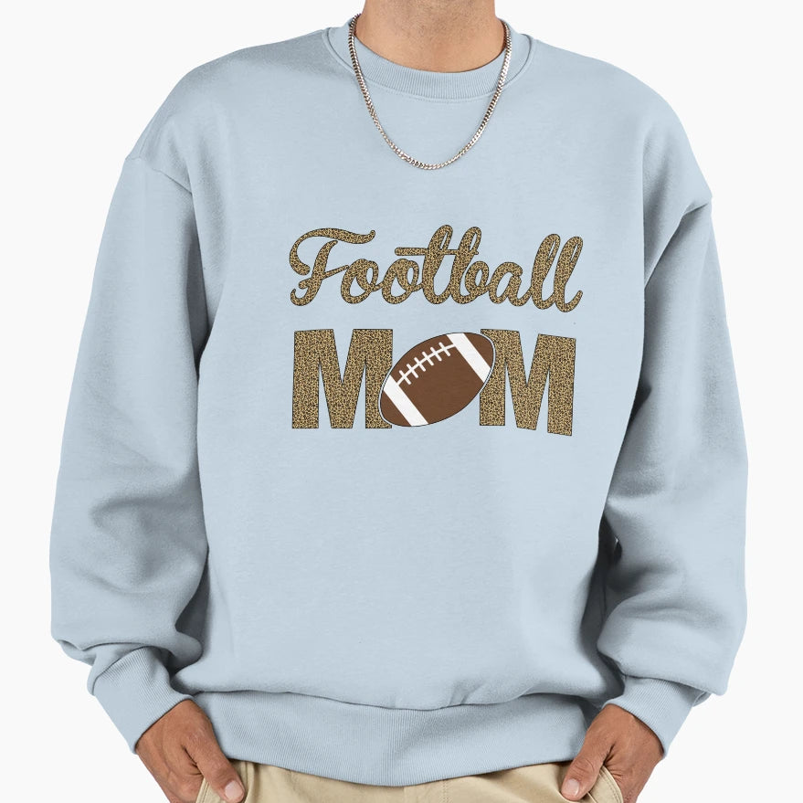 Leopard Football Mom Sweatshirt - Custom Art Print for Adults - T-Shirt, Sweatshirt, Hoodie