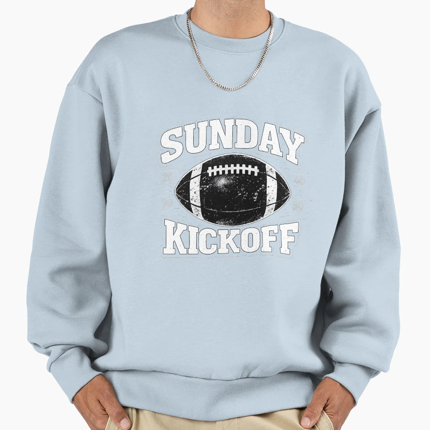 Sunday Kickoff Football Sweatshirt - Trendy Graphic Men Women - T-Shirt, Sweatshirt, Hoodie