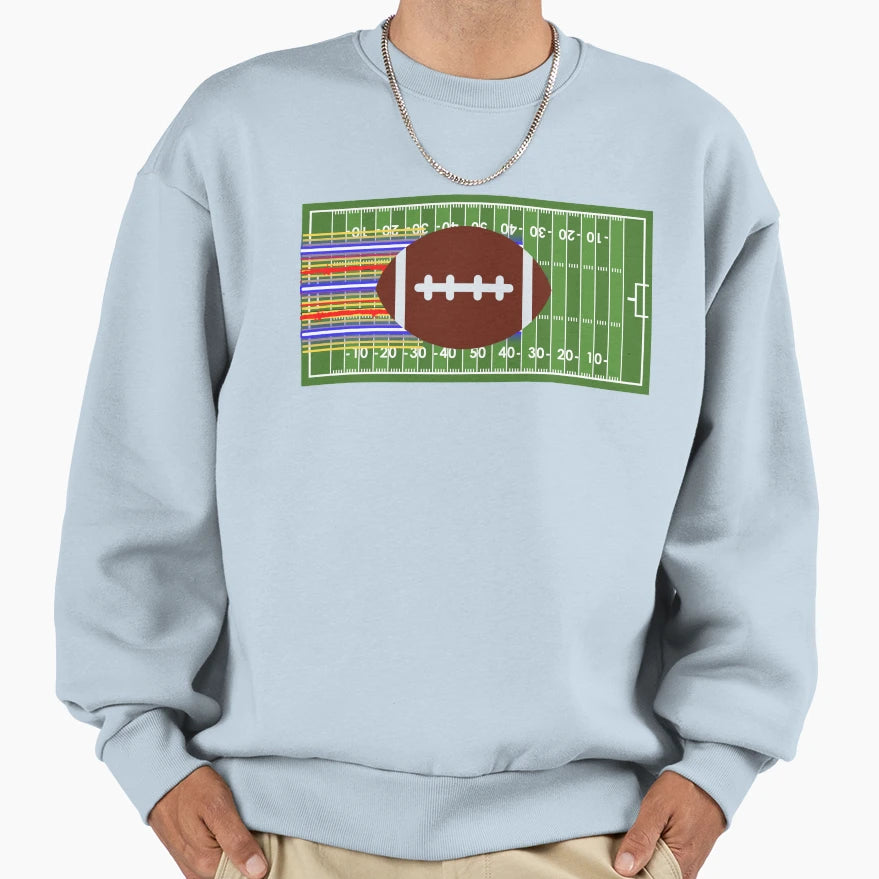 Football Thrown Sweatshirt - Aesthetic Graphic Men Women - T-Shirt, Sweatshirt, Hoodie
