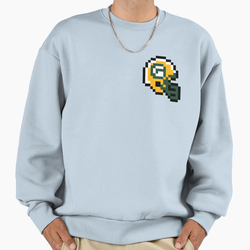 Green Bay 8 Bit Helmet Sweatshirt - Streetwear Style for Adults - T-Shirt, Sweatshirt, Hoodie