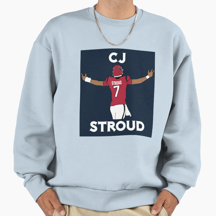 Cj Stroud Embracing Fans Sweatshirt - Unique Graphic for Adults - T-Shirt, Sweatshirt, Hoodie