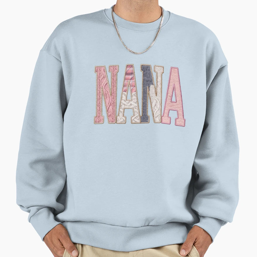Nana Rustic Plaid Sweatshirt - Casual Everyday Wear Unisex - T-Shirt, Sweatshirt, Hoodie